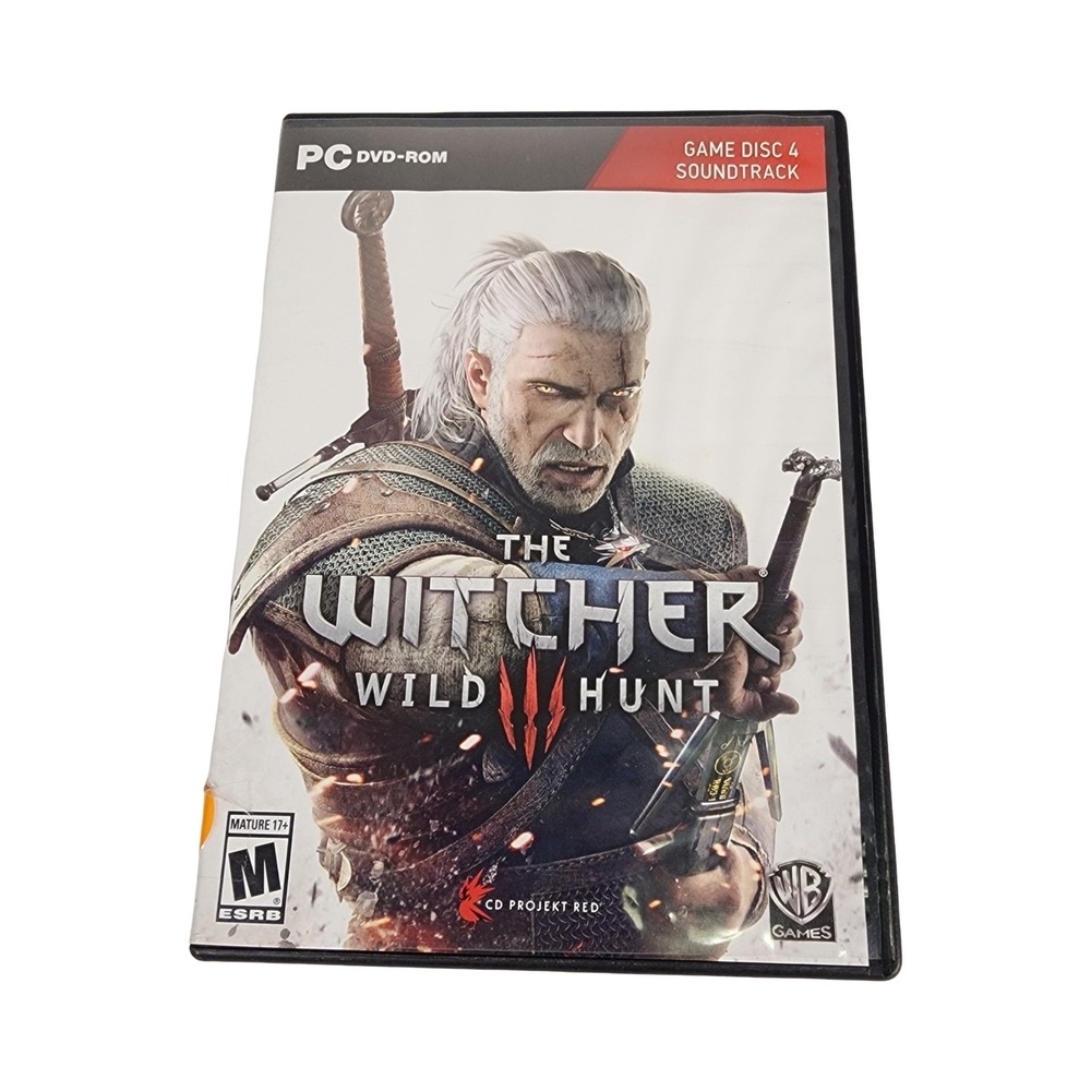 The Witcher‎ 3 Wild Hunt PC Soundtrack CD Game Disc 4 with Booklet and Stickers